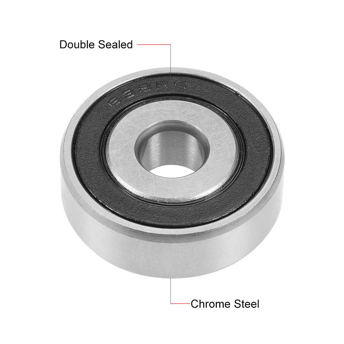 Harfington Deep Groove Ball Bearings Metric Double Seal Chrome Steel ABEC1 Z1