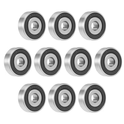 Harfington Deep Groove Ball Bearings Metric Double Seal Chrome Steel ABEC1 Z1