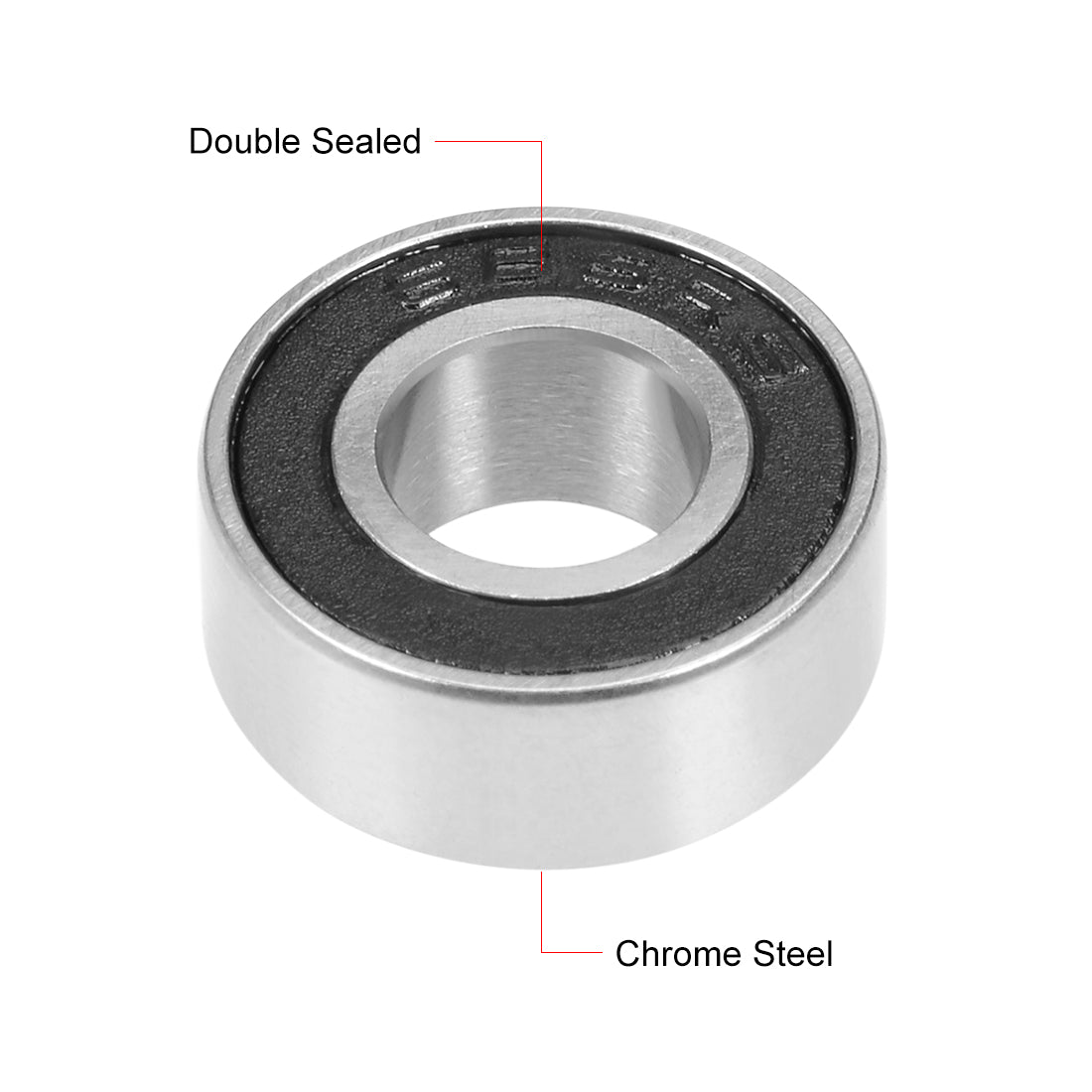 Harfington Deep Groove Ball Bearings Metric Double Seal Chrome Steel ABEC1 Z1
