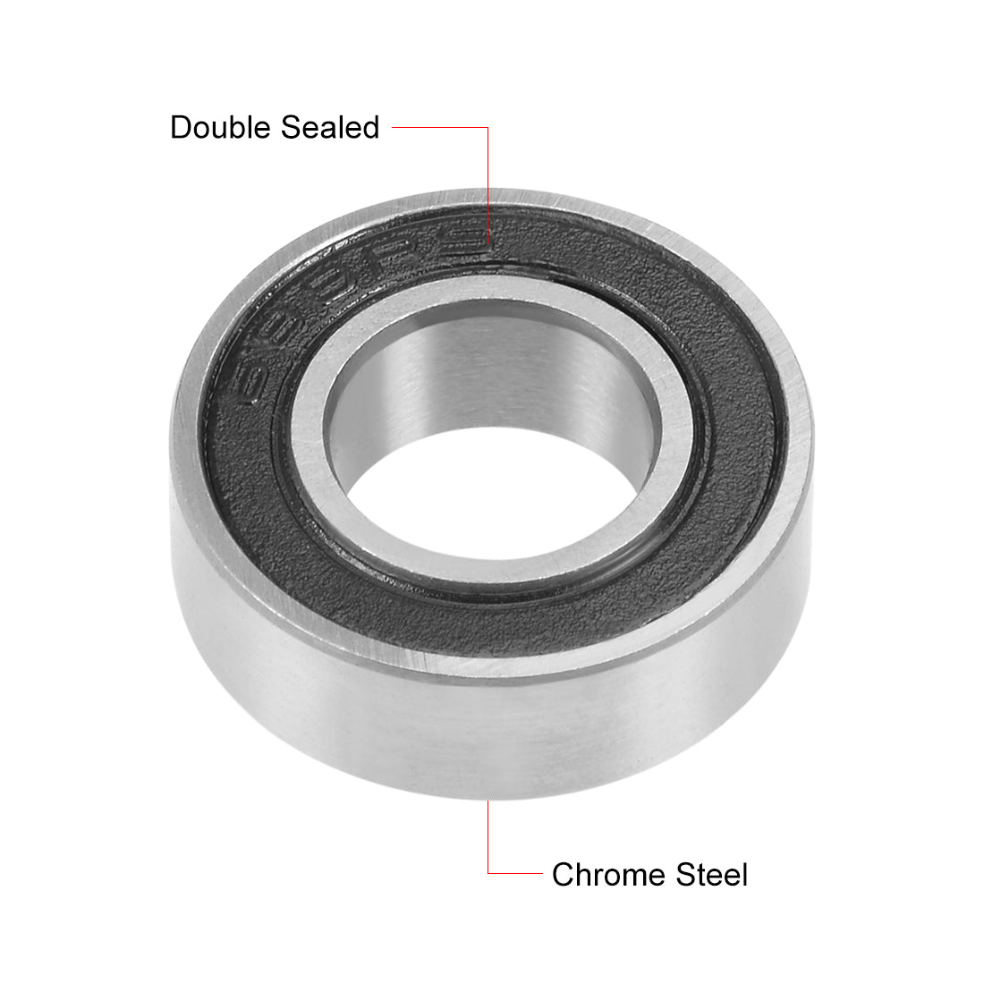 Harfington Deep Groove Ball Bearings Metric Double Seal Chrome Steel ABEC1 Z1