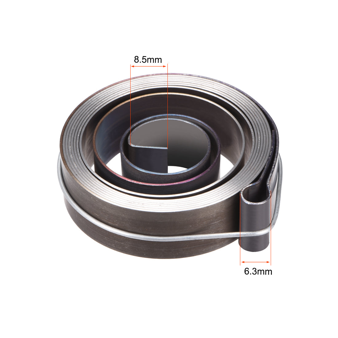 Harfington Drill Press Spring Drill Press Quill Feed Return Coil Spring Assembly Spring Steel Chemical Blackening Finish 1800mm Expand Long 59 x 16 x 0.7mm