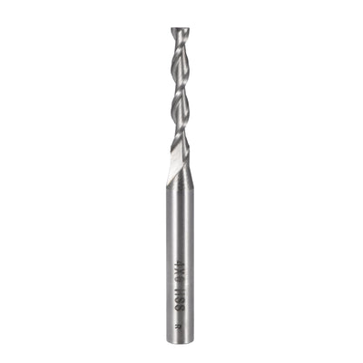 Harfington 4mm Cutting HSS-AL Spiral Drill Bit Straight End Mill Cutter 2 Flute with 6mm Shank