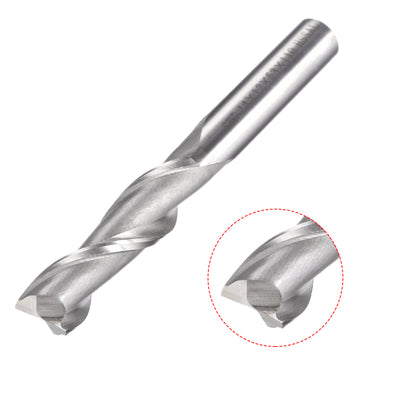 Harfington 14mm Cutting HSSAL Spiral Drill Bit Straight End Mill Cutter 2 Flute with 12mm Shank