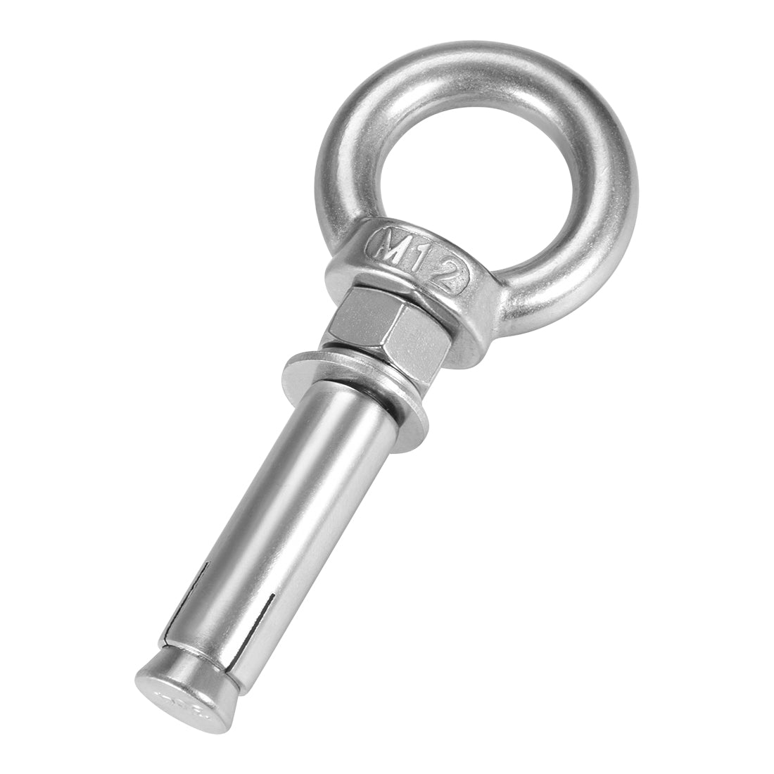 Harfington M12 x 80 Expansion Eyebolt Eye Nut Screw with Ring Anchor Raw Bolts 1 Pcs