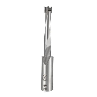 Harfington Brad Point Drill Bits for Wood 6mm x 68mm Right Turning Carbide for Woodworking Carpentry Drilling Tool