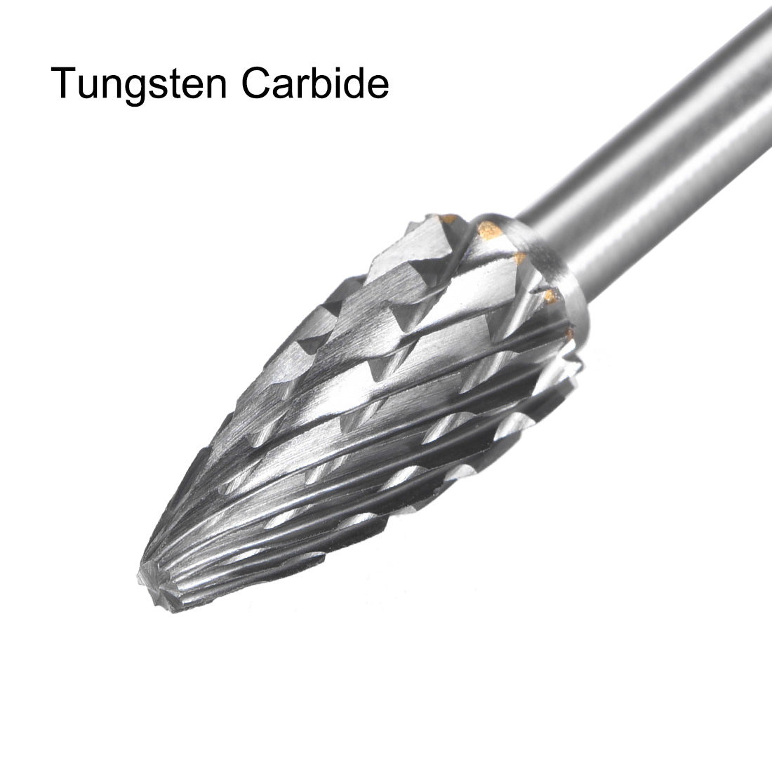 Harfington Tungsten Carbide Double Cut Rotary Burrs File Tree Shape with 1/8" Shank 2pcs
