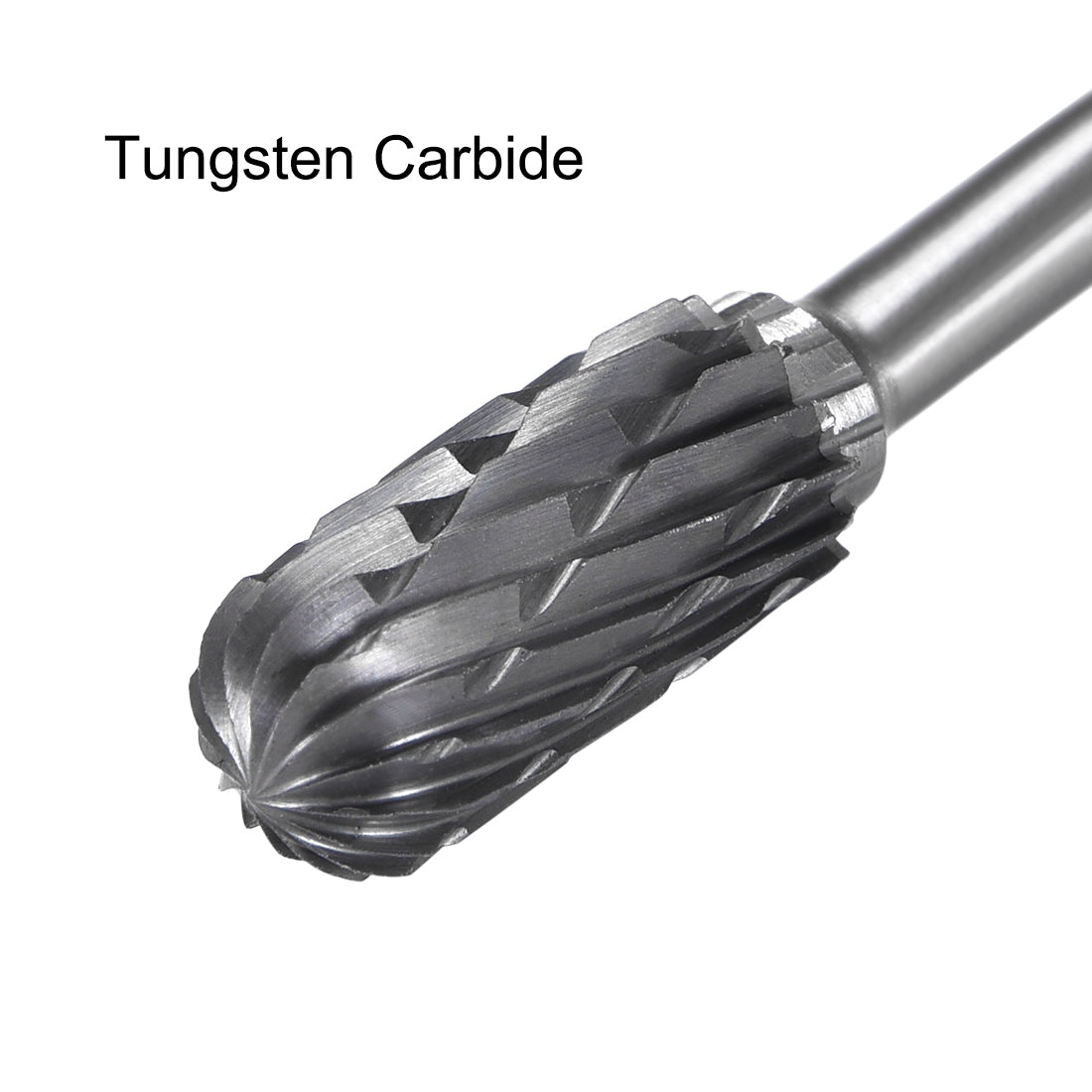 Harfington Tungsten Carbide Double Cut Rotary File Radius Cylinder Shape w 1/8" Shank 2pcs