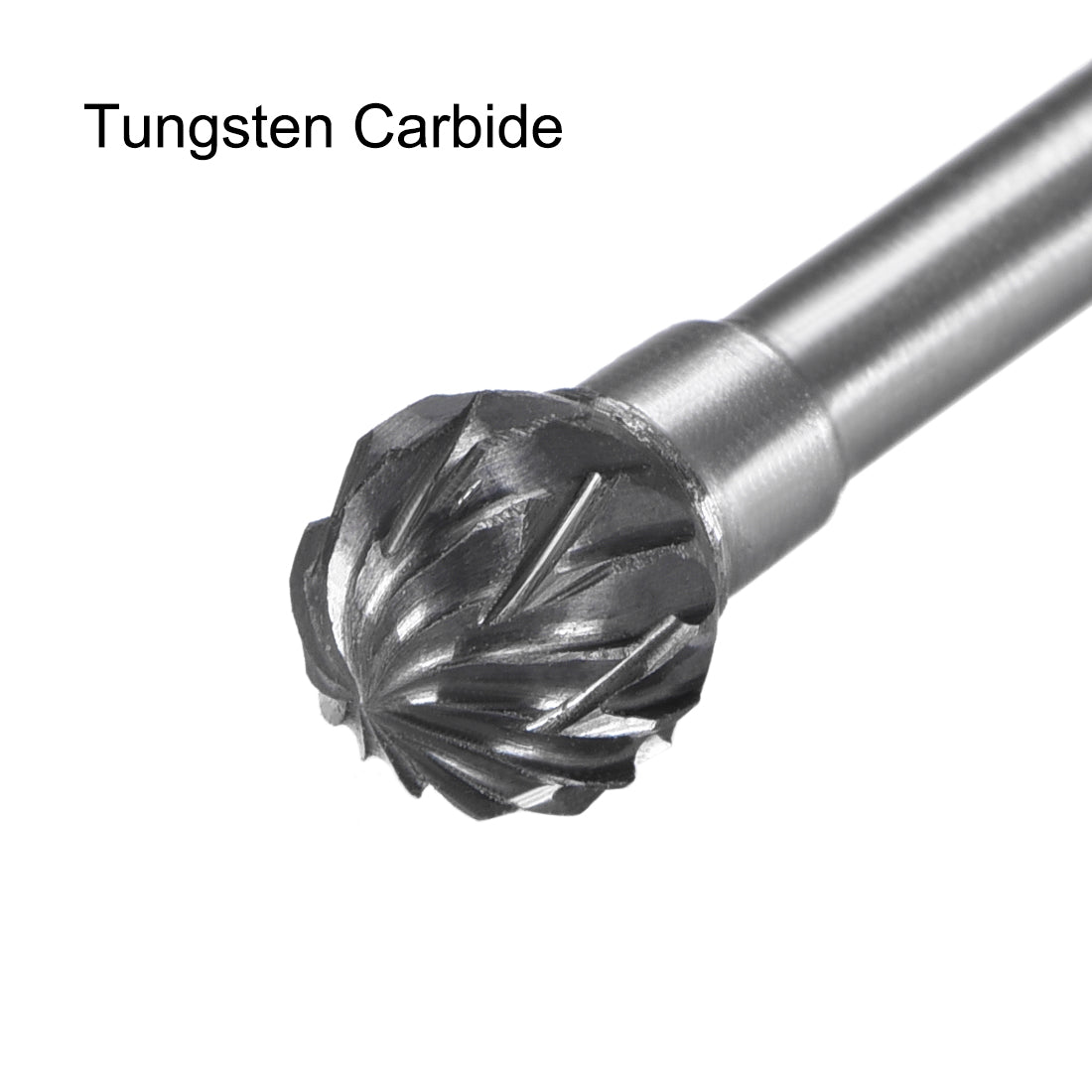 Harfington Tungsten Carbide Double Cut Rotary Burrs File Ball Shape with 1/8" Shank 3pcs