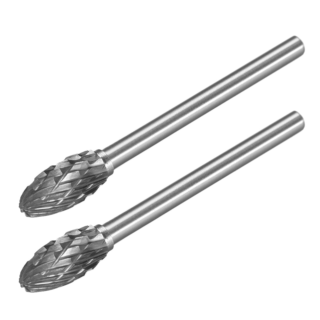 Harfington Tungsten Carbide Double Cut Rotary File Oval Shape with 1/8" Shank 2pcs
