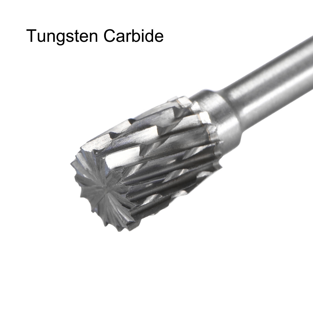 Harfington Tungsten Carbide Double Cut Rotary File Cylinder Shape with 1/8" Shank 3pcs
