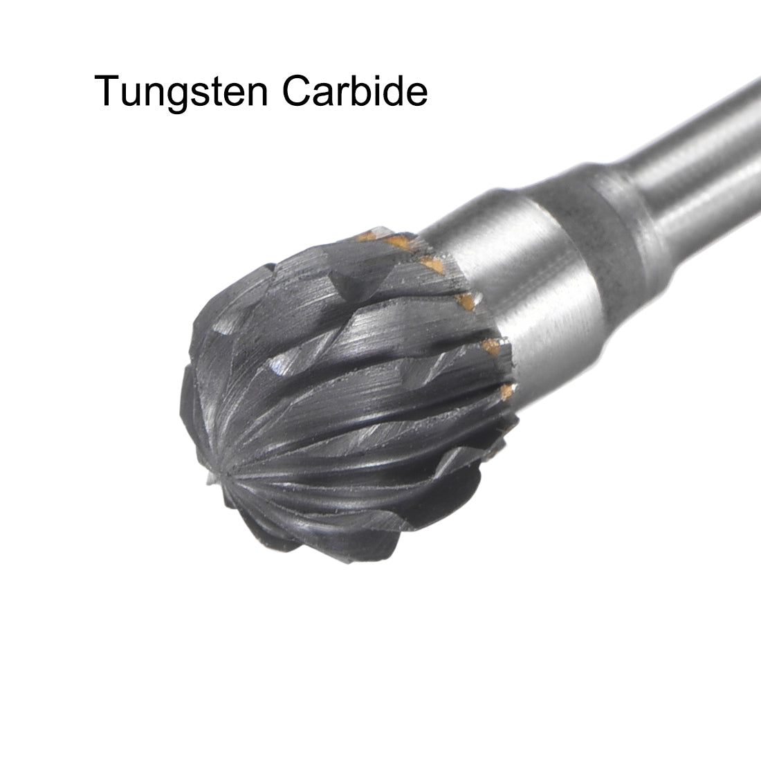 Harfington Tungsten Carbide Double Cut Rotary Burrs File Ball Shape w 3/32" Shank 2pcs