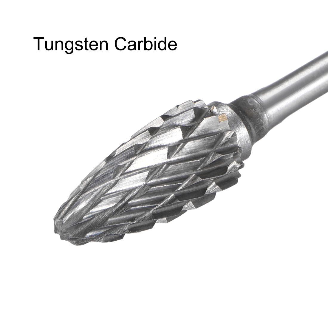 Harfington Tungsten Carbide Double Cut Rotary Burrs File Tree Shape with 3/32" Shank