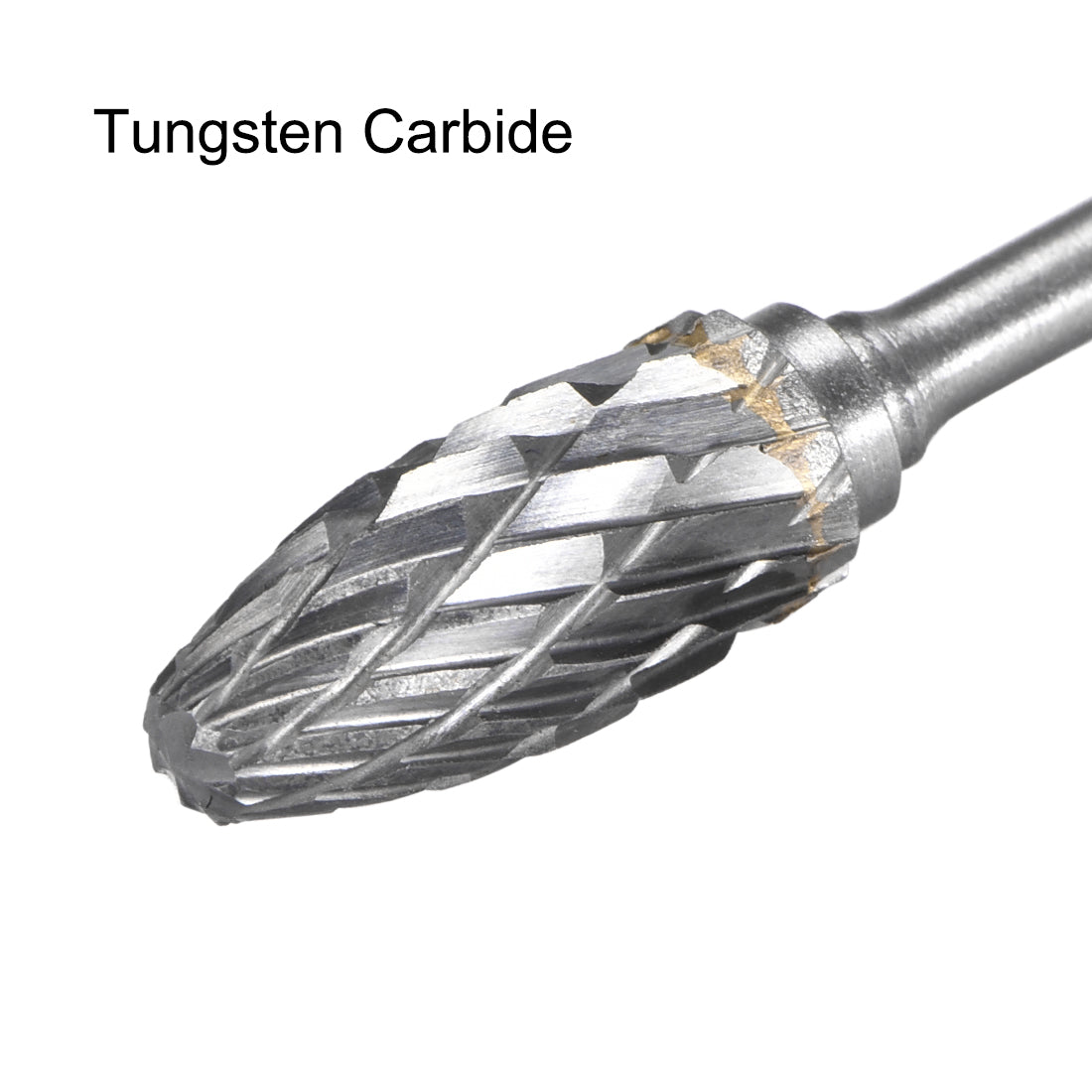 Harfington Tungsten Carbide Double Cut Rotary File Oval Shape w 3/32" Shank 2pcs