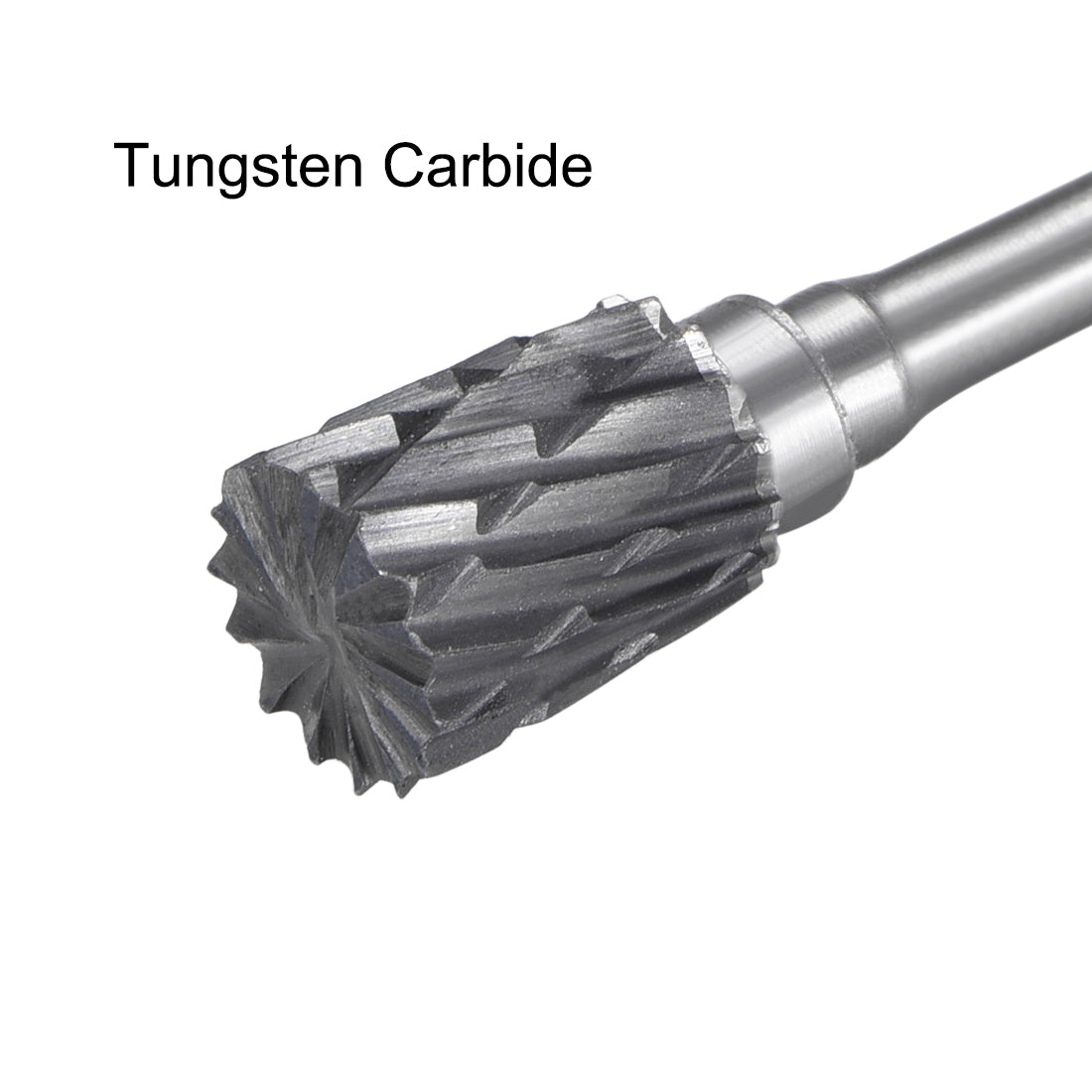 Harfington Tungsten Carbide Double Cut Rotary File Cylindrical Shape with 3/32" Shank