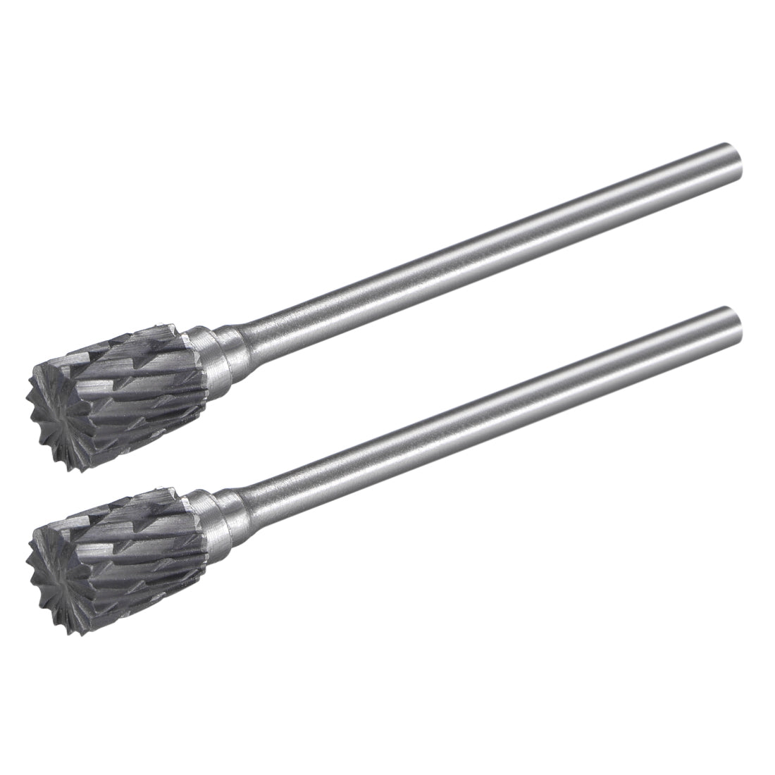 Harfington Tungsten Carbide Double Cut Rotary File Cylindrical Shape w 3/32" Shank 2pcs