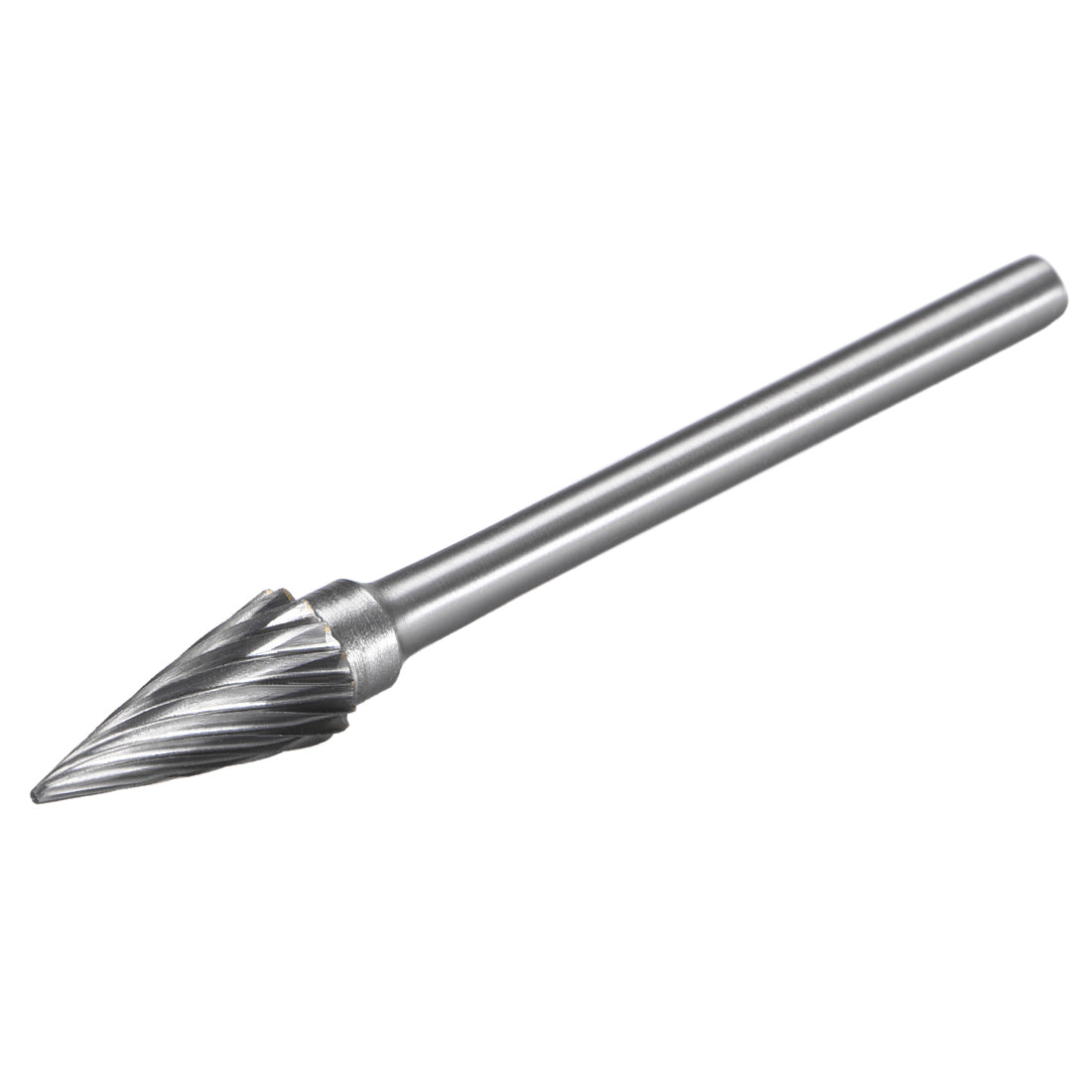 Harfington Tungsten Carbide Single Cut Rotary Burrs File Pointed Cone Shape with 1/8" Shank