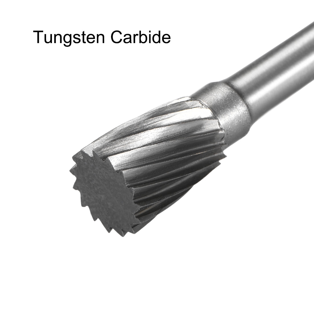 Harfington Tungsten Carbide Single Cut Rotary File Cylinder Shape with 1/8" Shank 3pcs