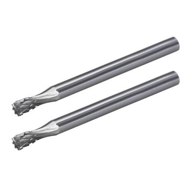 Harfington Double Cut Rotary File Cylinder Shape with 1/8" Shank and 1/8" Head Size 2pcs