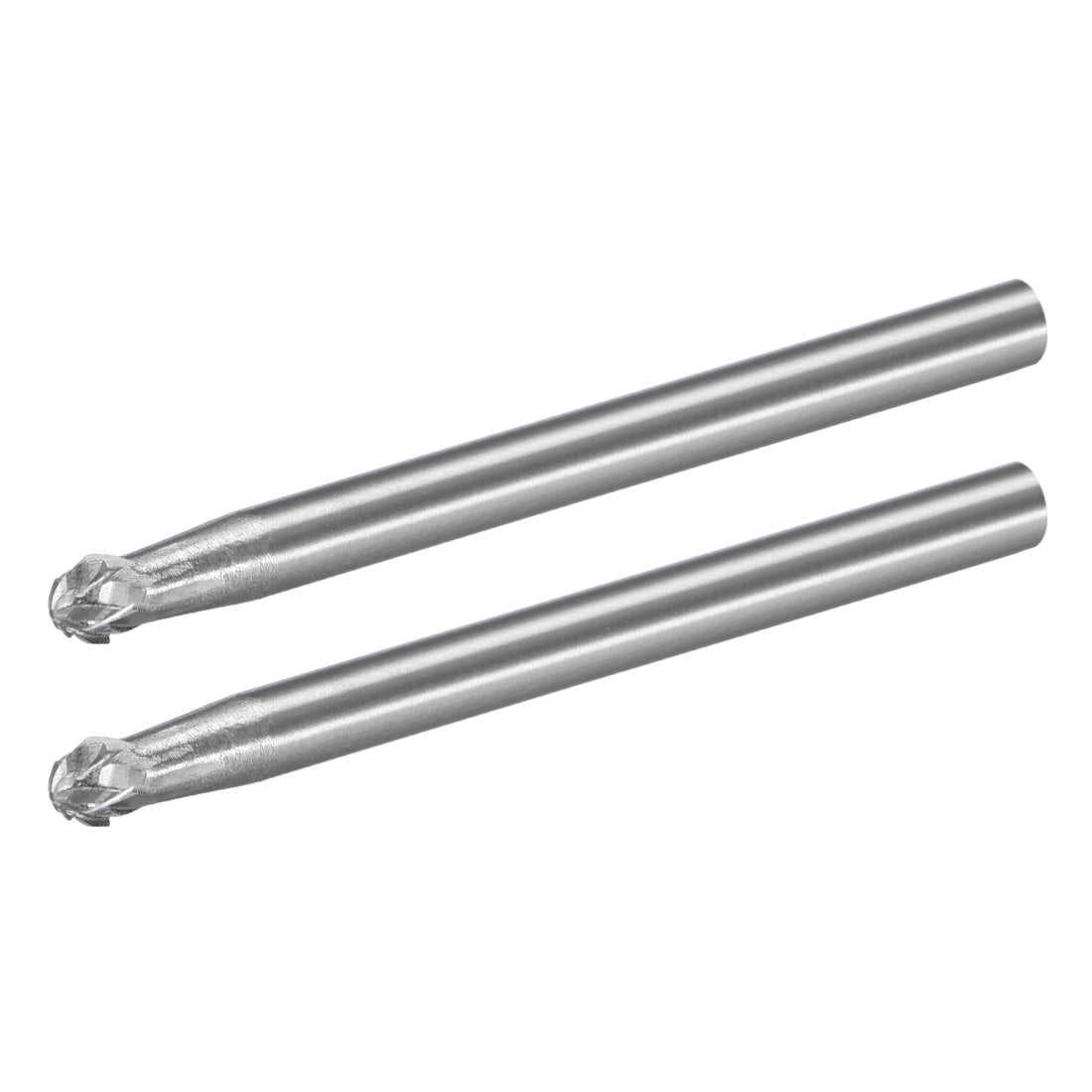 Harfington Double Cut Rotary Burrs File Ball Shape 1/8" Shank Dia and 1/8" Head Size 2pcs