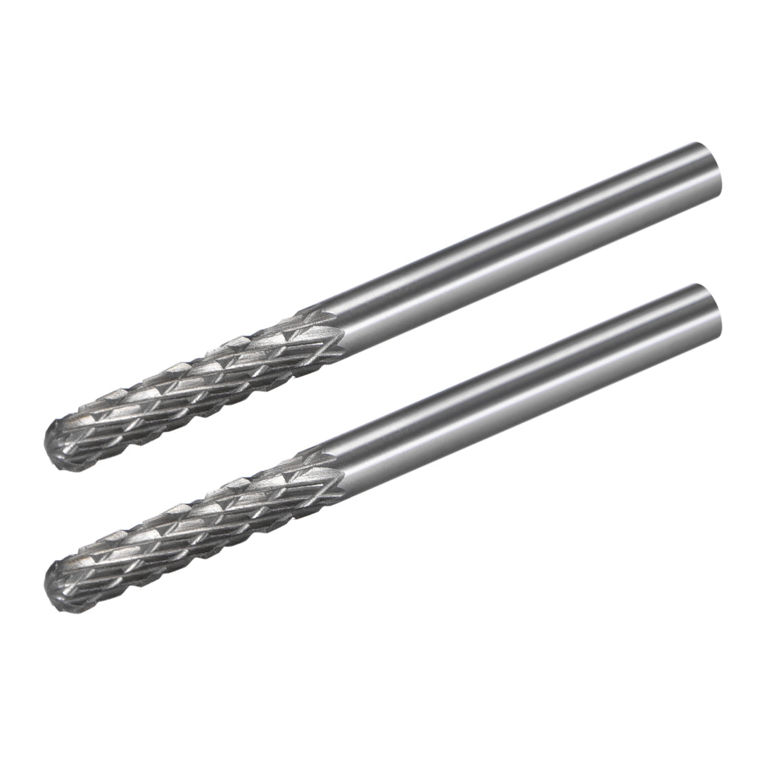 Harfington Double Cut Rotary Burrs File Cylinder Shape 1/8" Shank Dia 1/8" Head Size 2pcs