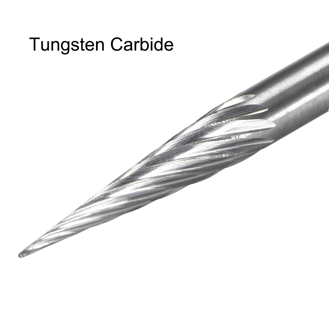 Harfington Single Cut Rotary Burrs File Cone Shape with 1/8" Shank and 1/8" Head Size 2pcs
