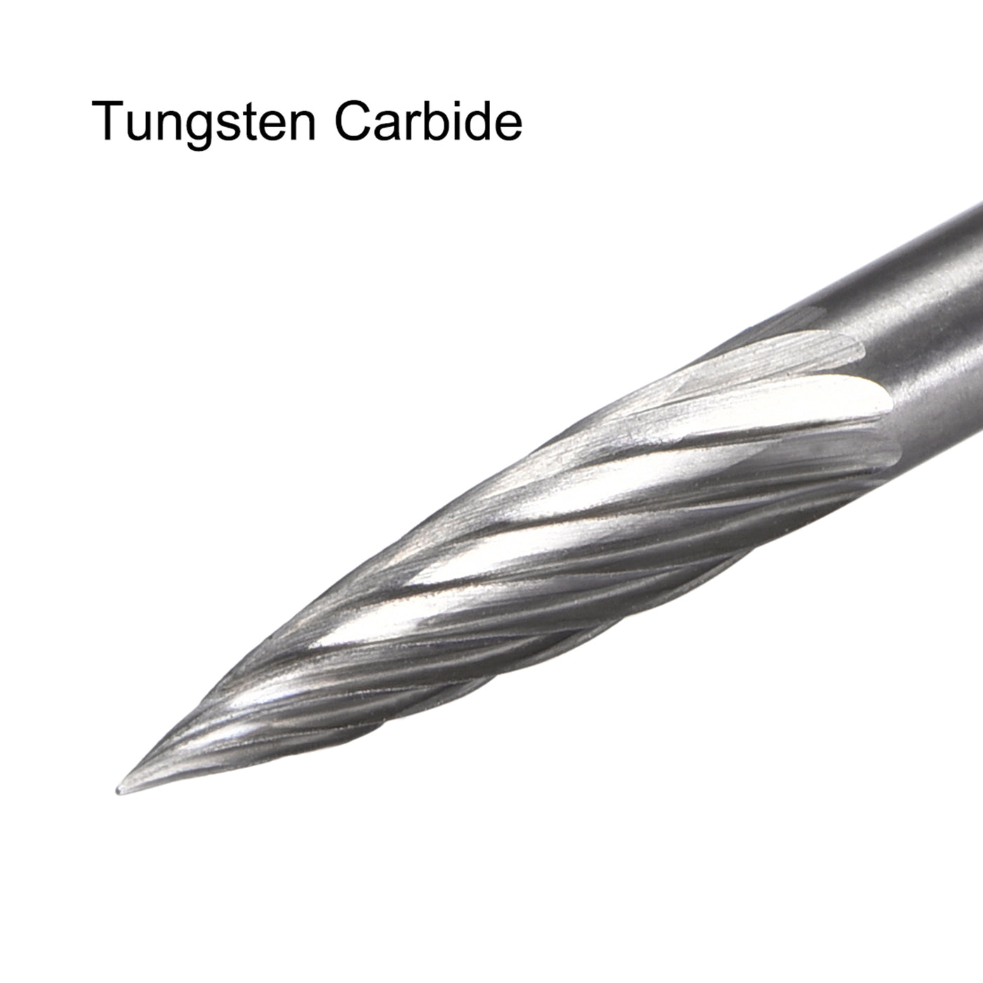 Harfington Single Cut Rotary Burrs Files Cone Shape 1/8" Shank 1/8" Head Size