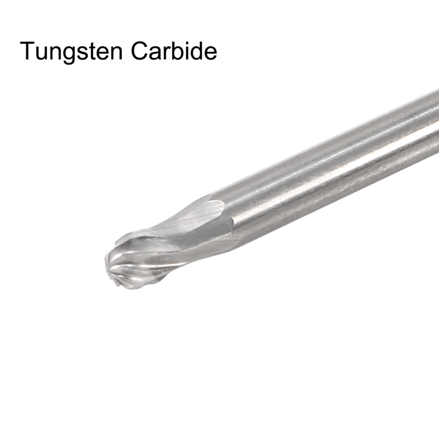 Harfington Single Cut Rotary Burrs Files Ball Shape with 1/8" Shank and 1/8" Head Size 2pcs