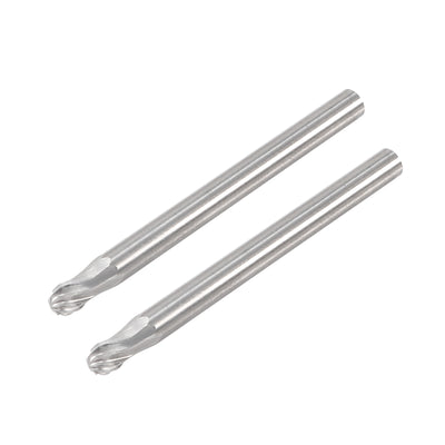 Harfington Single Cut Rotary Burrs Files Ball Shape with 1/8" Shank and 1/8" Head Size 2pcs