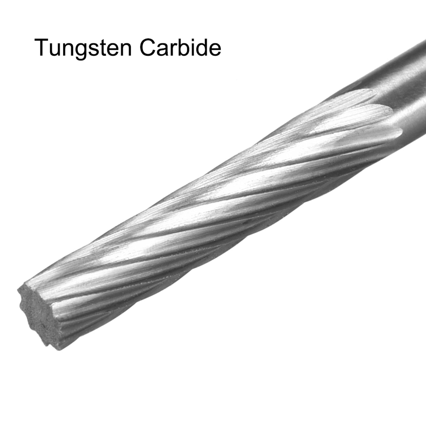 Harfington Single Cut Rotary Burrs Files Cylinder Shape with 1/8" Shank and 1/8" Head 2pcs