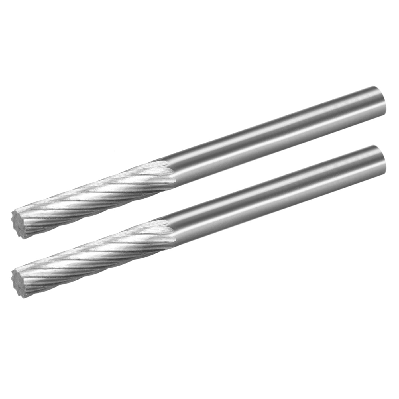 Harfington Single Cut Rotary Burrs Files Cylinder Shape with 1/8" Shank and 1/8" Head 2pcs