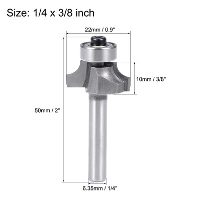 Harfington High Carbon Steel Milling Cutter Round Router Bit
