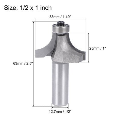 Harfington High Carbon Steel Milling Cutter Round Router Bit