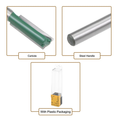 Harfington Router Bit 1/4 Shank 5/16" Cutting Dia 2 Straight Flutes Carbide for Woodworking Carpentry Milling Cutter Tool
