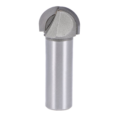 Harfington Router Bit 1/2 inch Shank 3/4 inch Cutting Dia. Core Box 2 Flutes Carbon Steel for Carpentry Woodworking Milling Cutter Tool