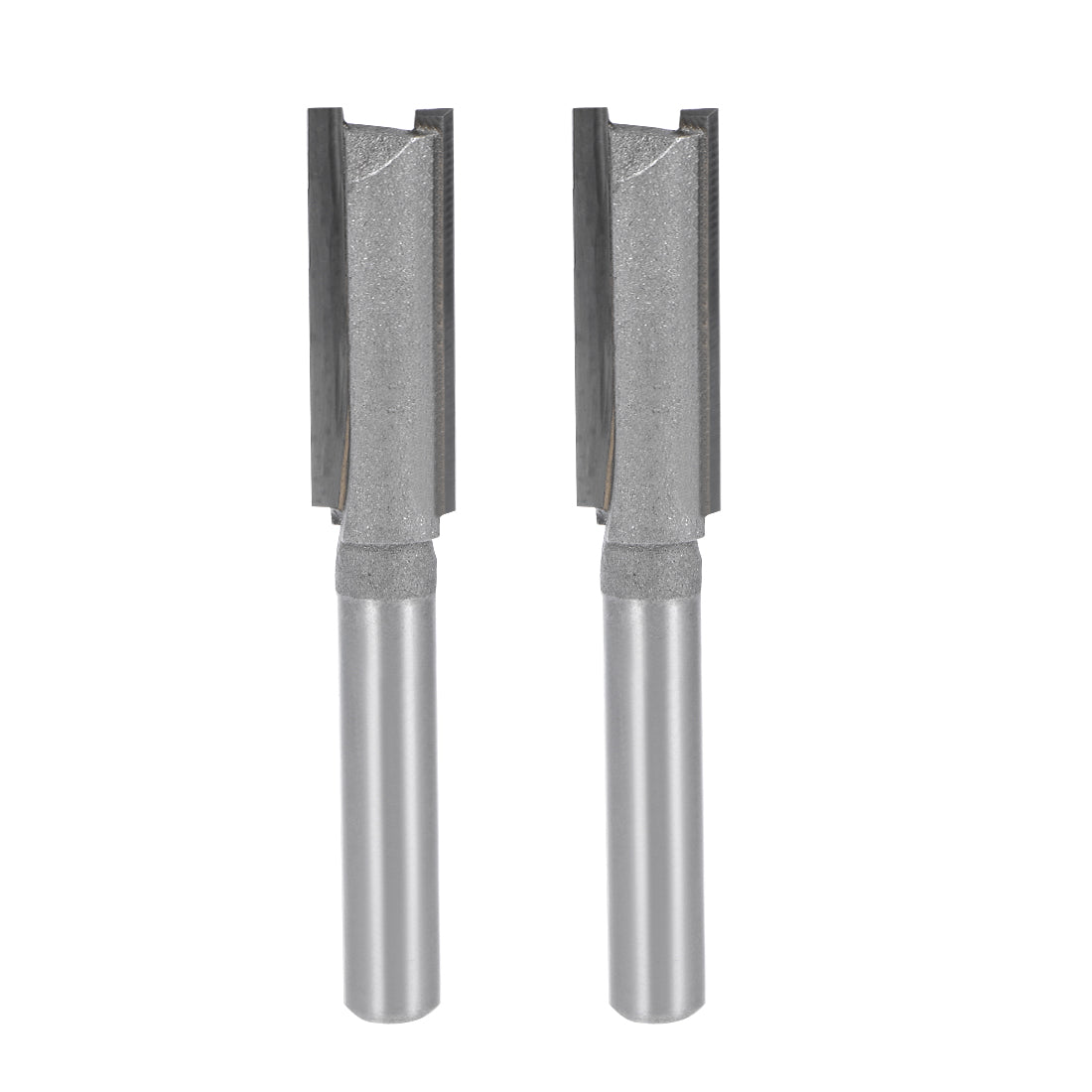 Harfington Router Bit 1/4" Shank 3/8" Cutting Dia 2 Straight Flutes Carbide for Woodworking Carpentry Milling Cutter Tool 2pcs