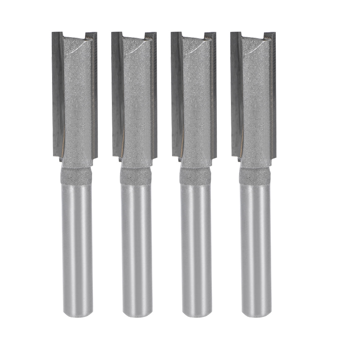 Harfington Router Bit 1/4" Shank 3/8" Cutting Dia 2 Straight Flutes Carbide for Woodworking Carpentry Milling Cutter Tool 4pcs
