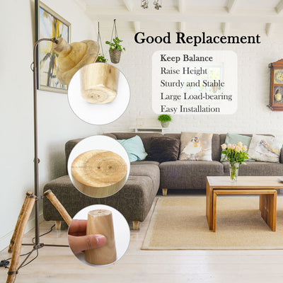 Harfington Round Solid Wood Furniture Leg Chair Sofa Cabinet Replacement Set of 5