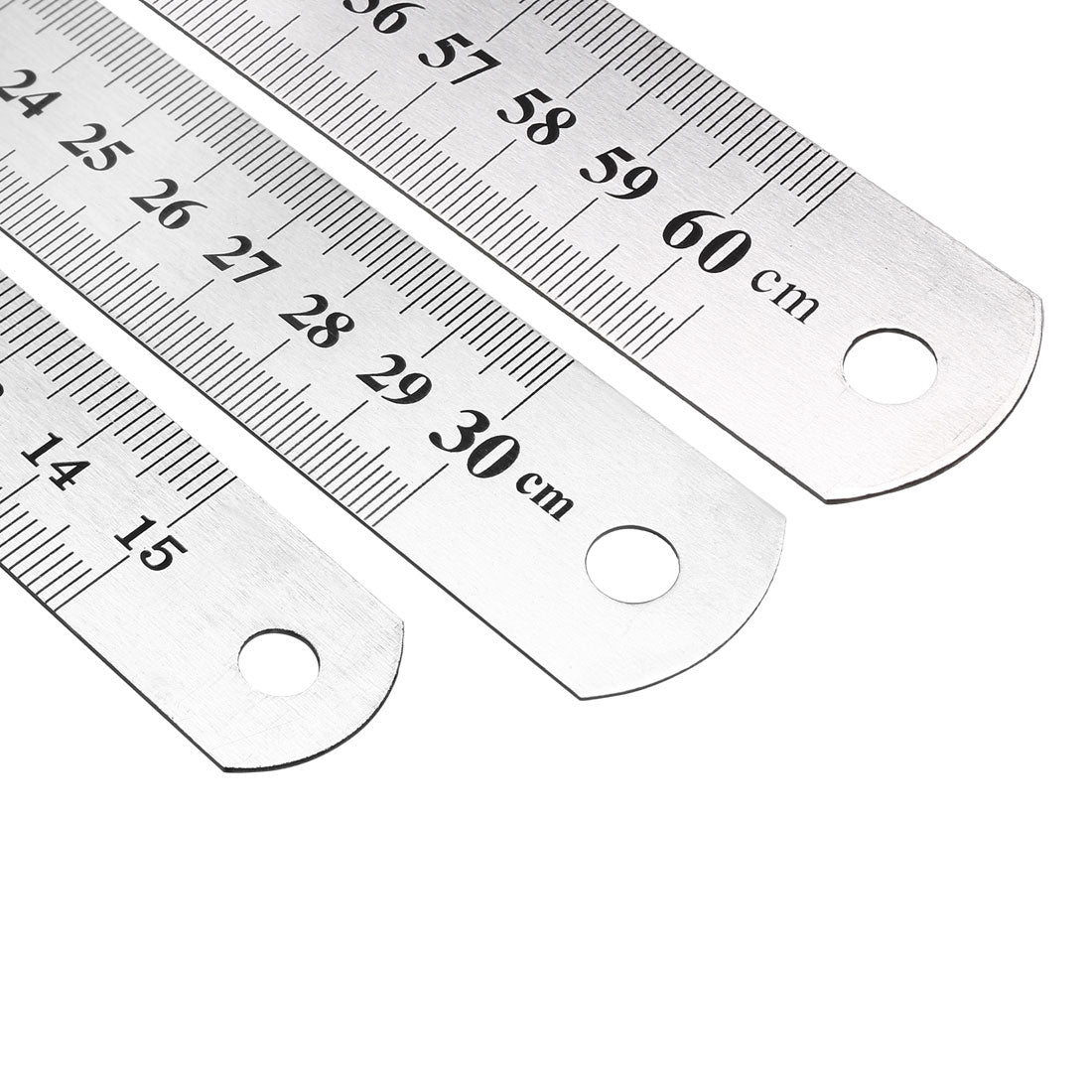 Harfington Stainless Steel Rulers set (6,12,24 inch) Straight Ruler Inches and Metric Scale