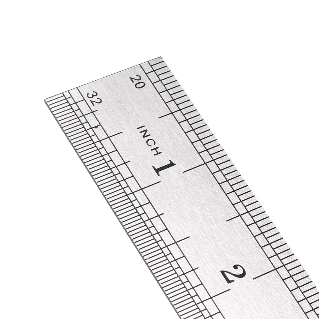 Harfington Stainless Steel Ruler 8-inch (20cm) Straight Ruler Inches and Metric Scale 3pcs
