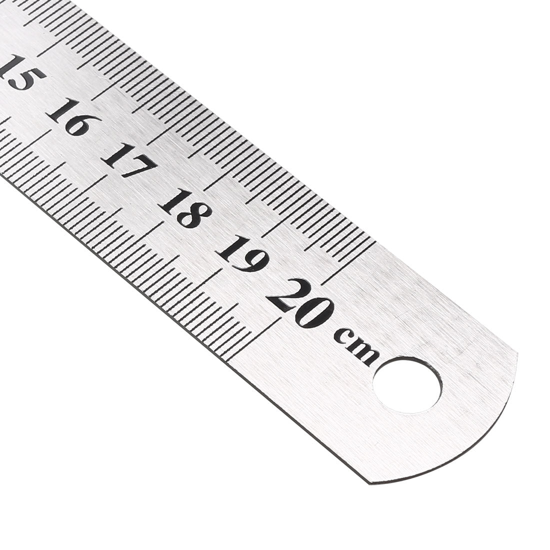 Harfington Stainless Steel Ruler 8-inch (20cm) Straight Ruler Inches and Metric Scale 3pcs