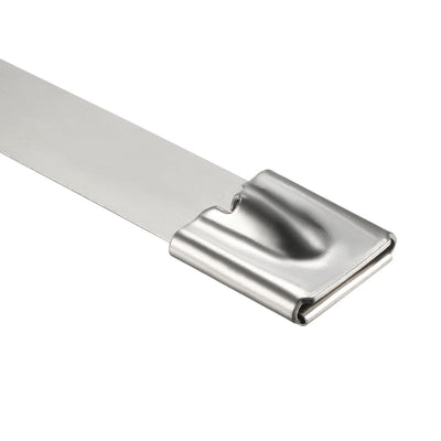 Harfington 16 Inches Stainless Steel Cable Zip Ties Multi-Purpose Metal Exhaust Wrap 20pcs