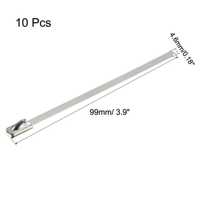 Harfington Multi-Purpose Metal Exhaust Wrap Stainless Steel Cable Zip Ties