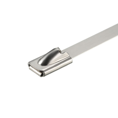 Harfington 4 Inches Stainless Steel Cable Zip Ties Multi-Purpose Metal Exhaust Wrap 10pcs