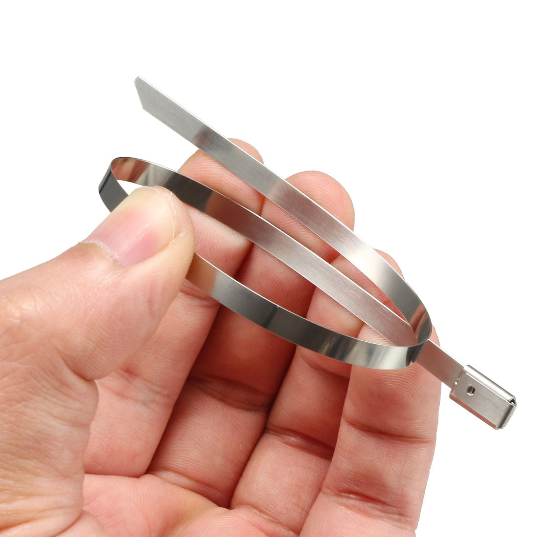 Harfington 10 Inches Stainless Steel Cable Zip Ties Multi-Purpose Metal Exhaust Wrap 30pcs