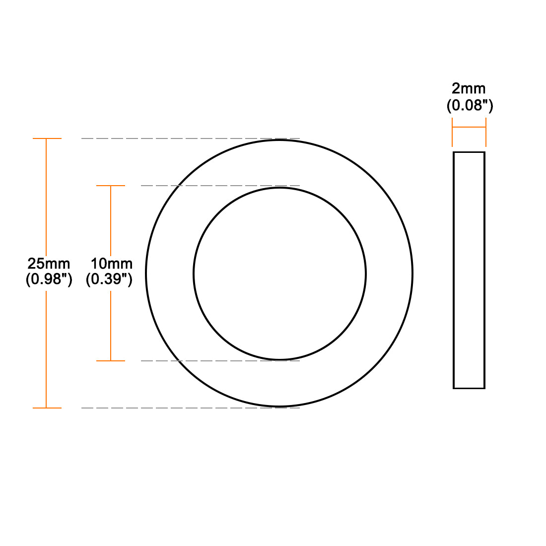 Harfington Nylon Flat Washers for Screws Bolts 50PCS