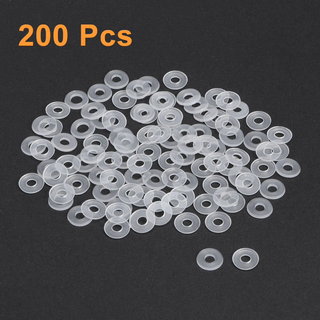 Harfington White Nylon Flat Washers for Screws Bolts 200PCS