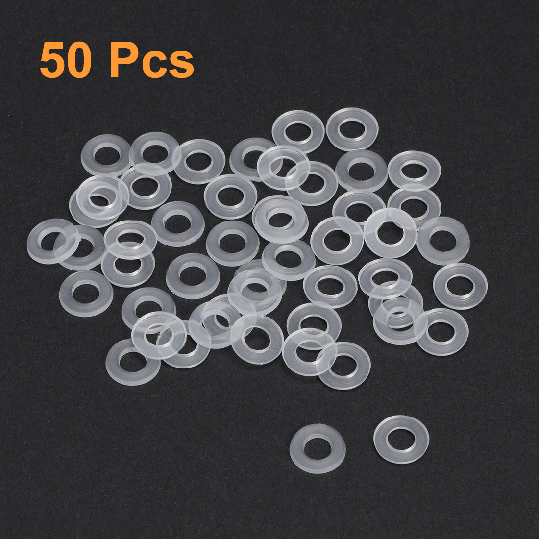 Harfington White Nylon Flat Washers for Screws Bolts 50PCS