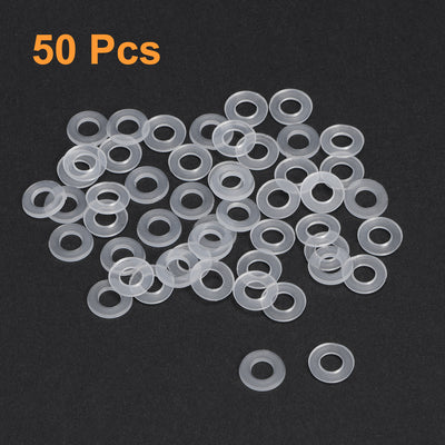 Harfington White Nylon Flat Washers for Screws Bolts 50PCS