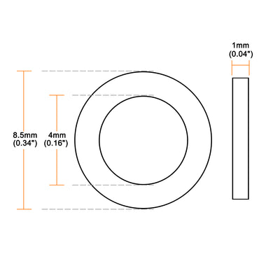 Harfington White Nylon Flat Washers for Screws Bolts 50PCS