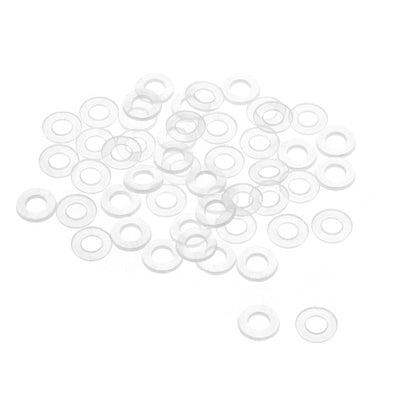 Harfington White Nylon Flat Washers for Screws Bolts 50PCS